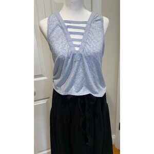 Forever 21 Womens Heathered Tank Top Size S Y2K Festival Cropped Baddie Edgy‎